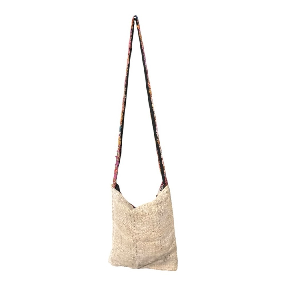 🌈 Boho Patchwork Festival Sling Bag Handmade Nepal‎ Crossbody Hippie Purse - Picture 6 of 8